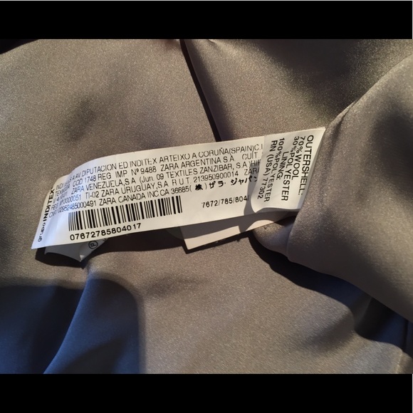 Zara Grey Wool Coat - Picture 5 of 5